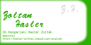 zoltan hasler business card